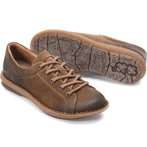 BØRN Born Trevan Lace Up Casual Shoes Sneaker Size 8 Water Resistant Brown Suede